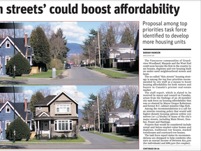 2012 Vancouver Sun article on "Thin Streets' proposal